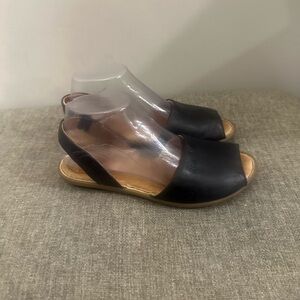 Born Blue Leather Sling Back Slip On Flats Size 7